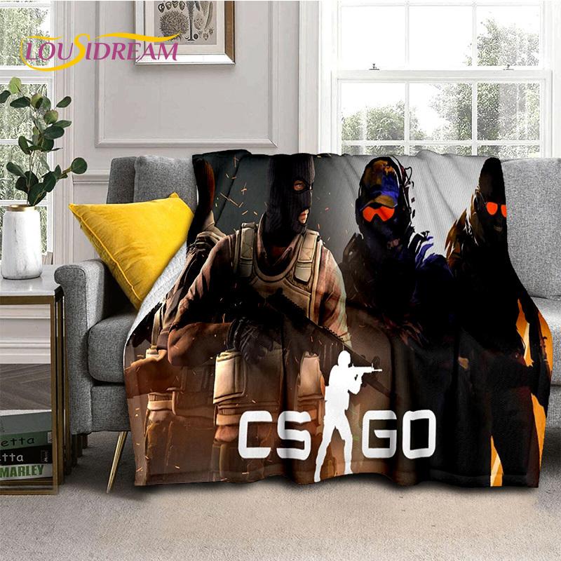 CS GO, Counter Strike Hra Hráč Měkké Flanelové Deky, Deku na Přikrytí Pohodlná Deka na Piknik Postele Pohovku Domov Ložnice Dárky