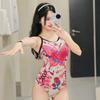 Women's Sexy Open-Back Racing Swimsuit, 2026 New Style: Slimming Triangle Belly-Covering One-Piece for Pool & Hot Spring.