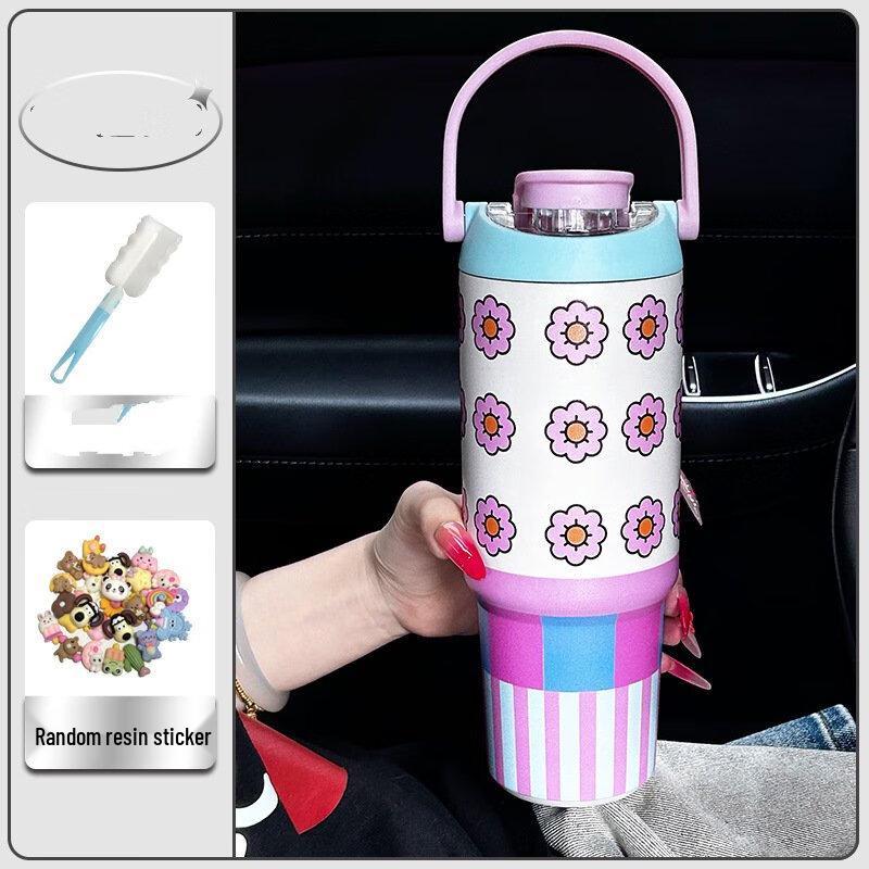 Shangqi Giant Portable Insulated Tumbler with Straw and Handle
