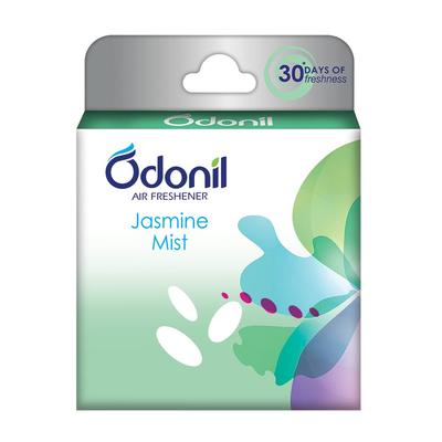 Odonil Blocco Deodorante per Ambienti Bagno Jasmine Mist 72g Fragranza a Lunga Durata Tecnologia Abbattiodori Dura Fino a 30 Giorni