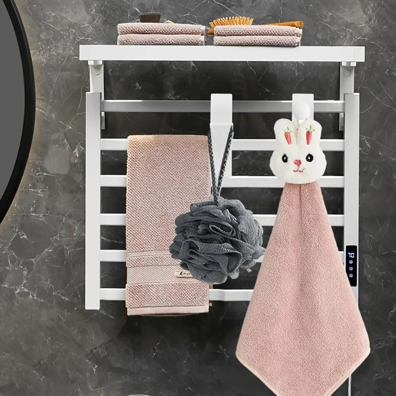 4Pcs Bathroom Shower Towel Holder Hanger Heated Radiator Rail Hooks Clips Storage Racks Clothes Scarf Hanger Hooks