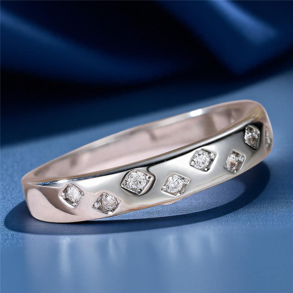 

Cute Female White Zircon Round Stone Silver Color Wedding Jewelry Promise Engagement Rings For Women 6
