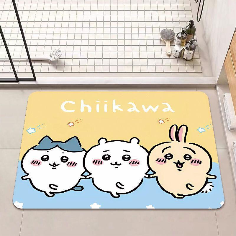 Cartoon Animal Chii Kawa Usagi Carpet Mat Cute Kawaii Chiikawa Rug Soft Non-Slip Home Decoration For Kids Room Welcome Mat