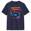 Monster Truck Retro Colorful Graffiti Toddlers Unisexs T Shirts Awesome Tee Shirt Short Sleeve Crew Neck Tshirts Clothing