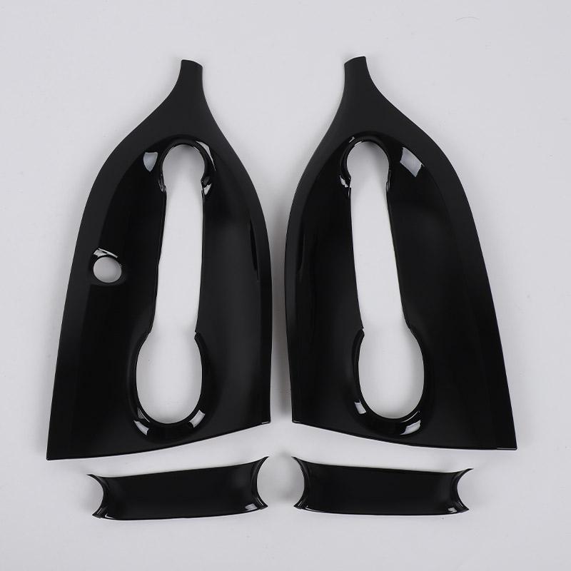 For Mercedes Smart Fortwo Forfour 453 2016-2021 Carbon Fiber Car Accessories Exterior Door Handle+Door Bowl Cover Trim Frame