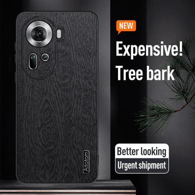Tree Grain Leather Texture Silicone Case for OPPO Realme 12 11 10 GT NEO 6 5 3 2 V30T V30 Pro SE Plus 5G Phone Full Protection Cover