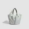 Textured Single Shoulder Underarm Bag Women'S Pleated Double Pocket Bag Handbag Large Capacity Commuter Tote Bag