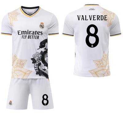 2025-26 Real Madrid White Snake Special Edition Home Jersey #7 Vinícius #5 Bellingham #9 Mbappé Football Jerseys