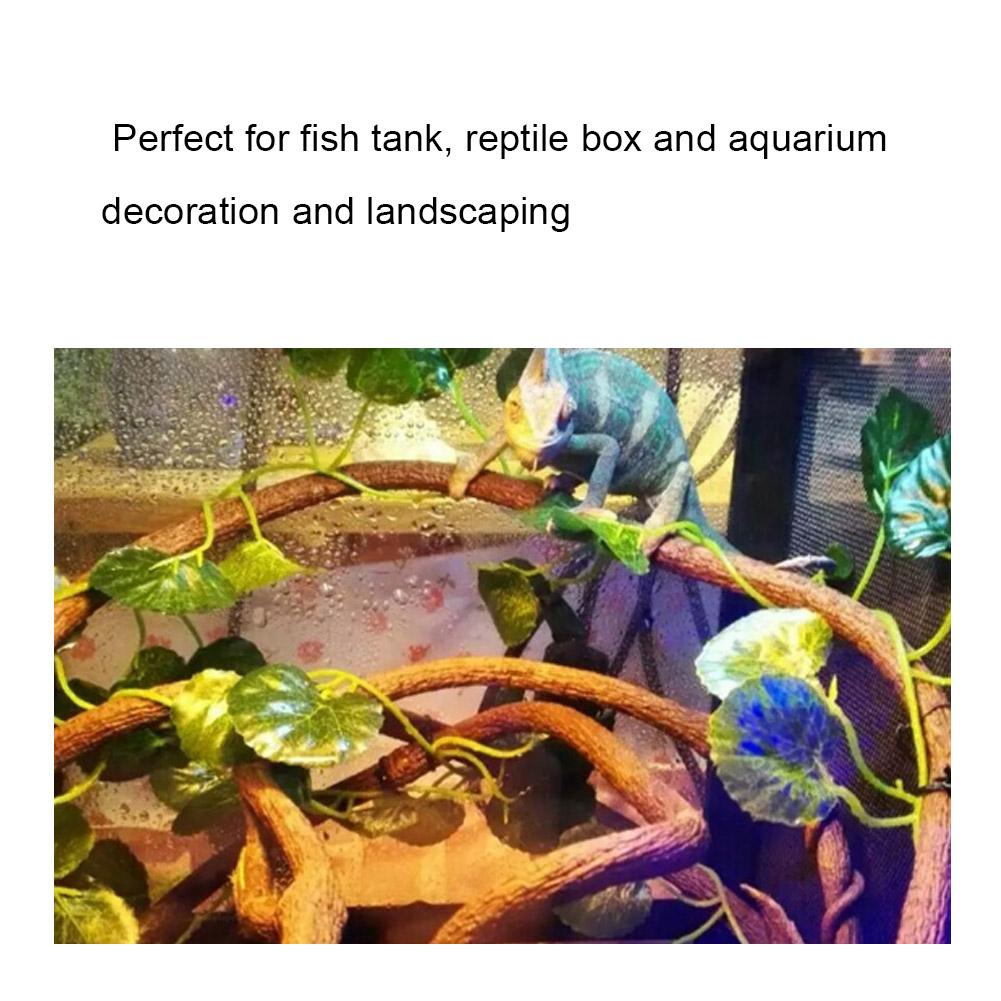 Yapay Sürüngen Tırmanma Dalı Esnek Orman 9.84ft Rattan Uzun Asma Habitat Dekoru(L)