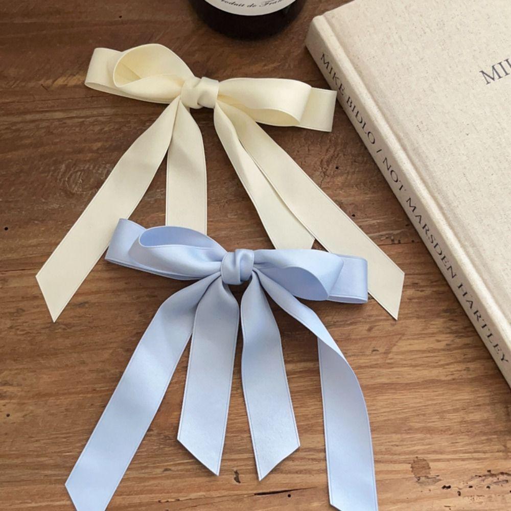 Ballet Bowknot Hair Clip Satin Braiding Hair Tool Kawaii Spring Barrettes  Women Girls