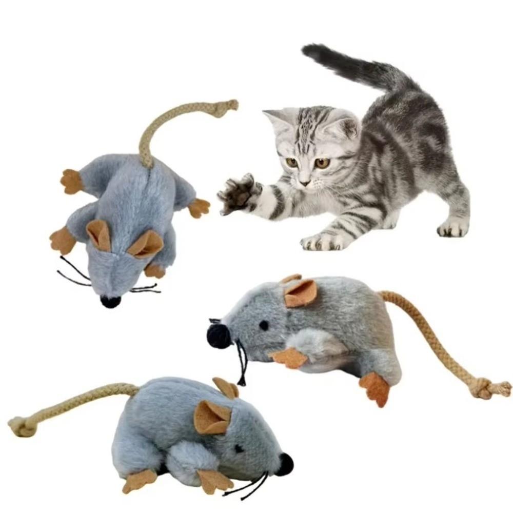 Compact Design Cat Plush Mouse Toy Stuffed Mouse Plush Mice Playthings Cat Chew Toy Indoor Cat