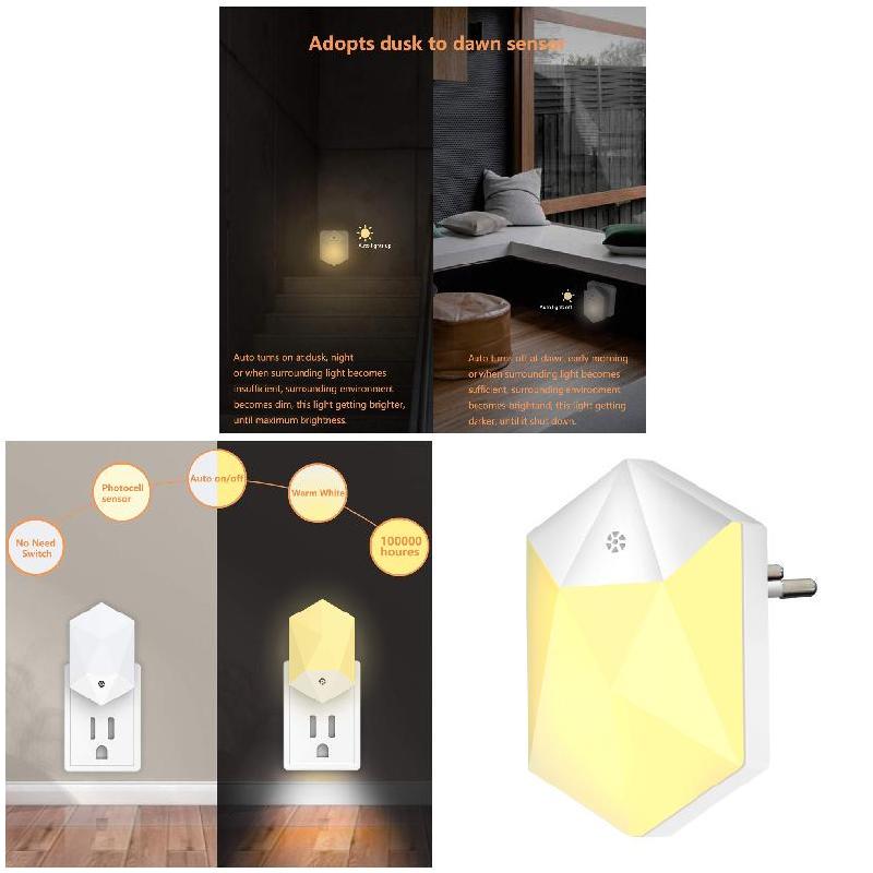 Buy LED Plug Night Light Bedroom and Night On/Off Lamp for Play Smart ...