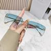 1 Stück Damen-Sonnenbrille Neue Mode Rahmenlos Schnittkante Persönlichkeit Retro Metall Diamantbesetzt F-Buchstabe Trendige Dekoration Suita