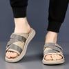 Fashion Luxury Brand Summer Slippers Men Soft Bottom Half Drag Slides Leisure Walk Sandals Outdoor Beach Flats Versatile Man Flip-flops