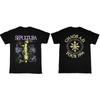 2026 SEPULTURA CHAOS A.D. TOUR 1994 Print T-SHIRT Grafik Baumwolle Unisex Kurzarm Mode Lässig Vintage Retro Oberteile