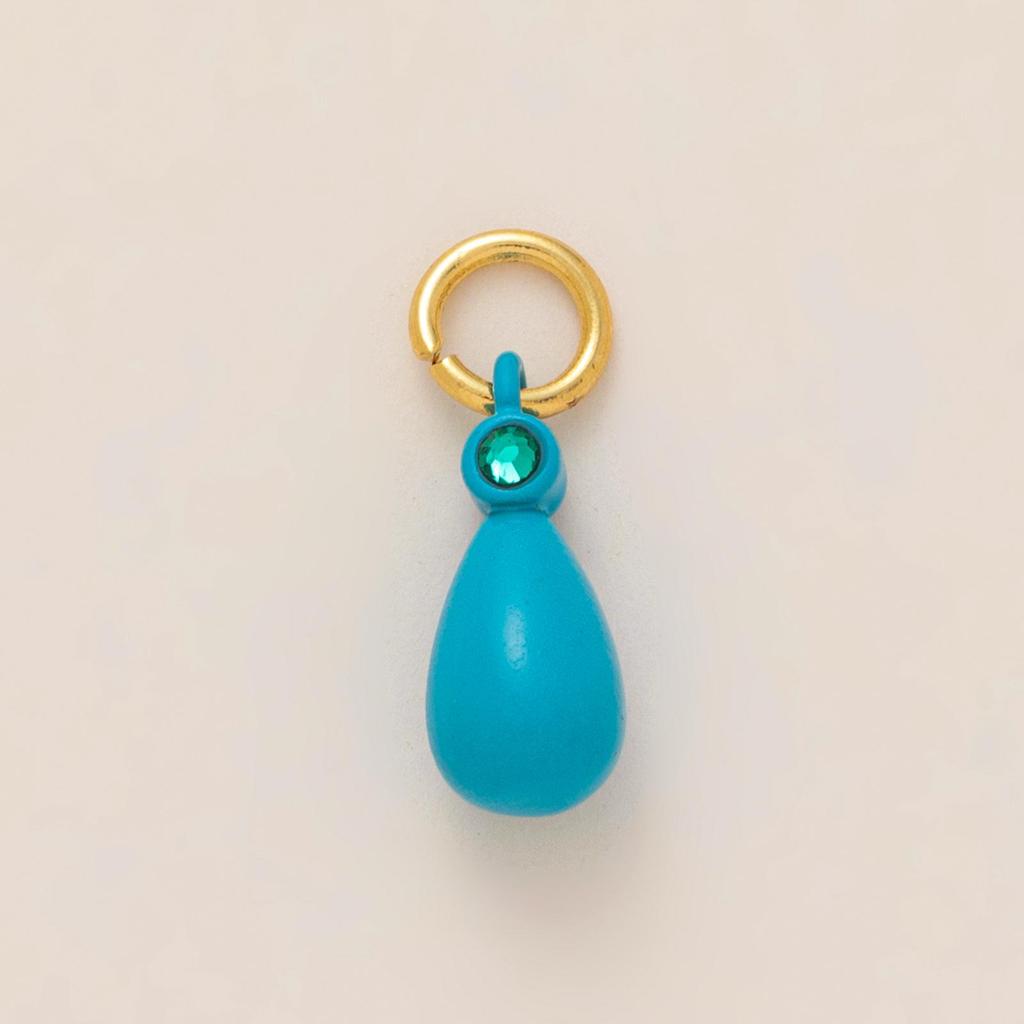 Colorful Natural Stone Zircon DIY Pendants with Gold Plating - European & American Fashion Jewelry