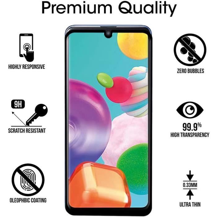Tempered Glass Samsung A41 [ Pack of 2 ], [3D Full Coverage], 9H Hardness and Scratch Resistant for SamTC Screen Protection