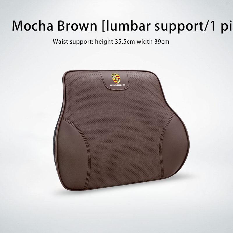 

Car Seat Neck Pillows Memory Foam Headrest Lumbar Cushion For Porsche 911 718 Taycan Panamera Cayenne Macan Boxster Cayman Pajun коричневий