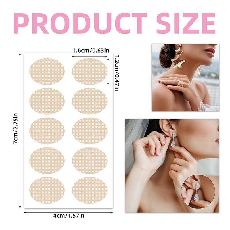 10-500 Patches Nude/Transparent Earlobe Support Stickers For Prevent Stretched Or Torn Protective Relieve Strain Daily Wear