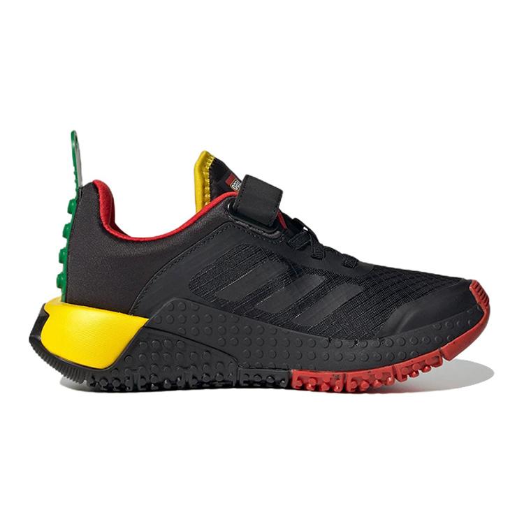 New LEGO x Adidas Lego Sport Dna Anti Slip Wear Resistant Low Top Kids Lifestyle Shoes Black Yellow Kids' HQ1311