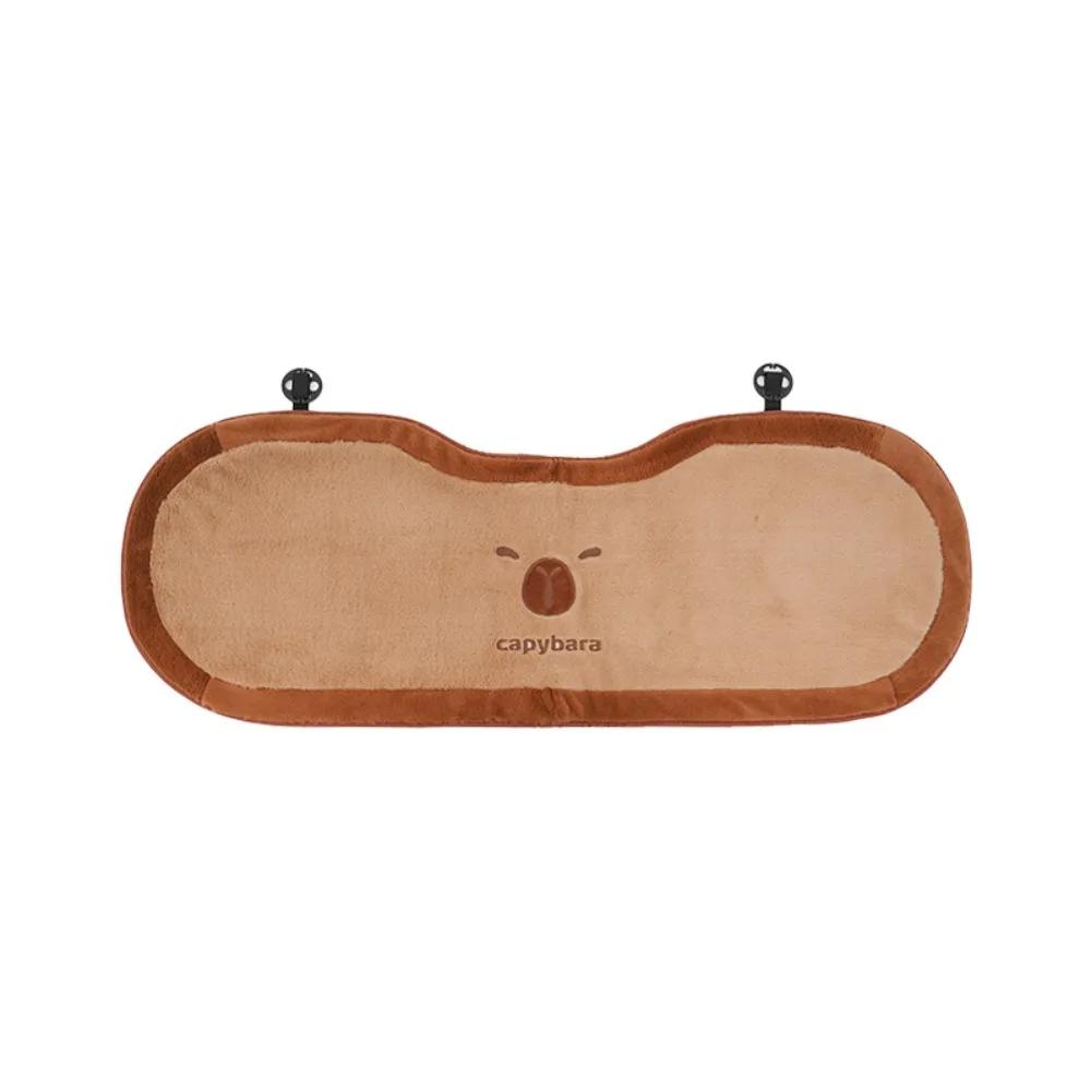 Cute Plush Capybara Car Seat Cushion Stuffed Soft Car Headrest Lumbar Support Comfortable Waist Pillow Car Decoration