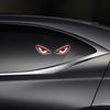 3Pcs Solar LED Car Decorative Light with Dynamic Eye Design USB-C Rechargeable Smart Sensor Car Light Vibration-Activated Suction Cup Mount Car
