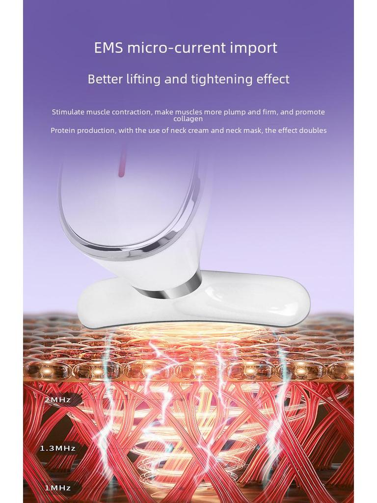 Neck Beauty Device: Anti-Wrinkle Vibration Massager & LED Skin Lifter