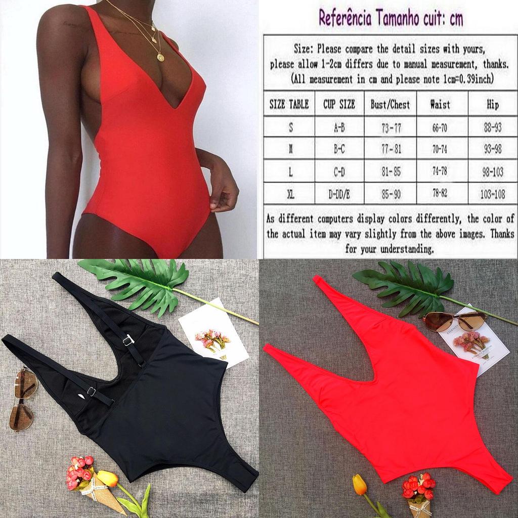 Maillot de bain une pièce élégant pour femmes avec design en V profond et soutien-gorge rembourré pour des aventures de plage stylées