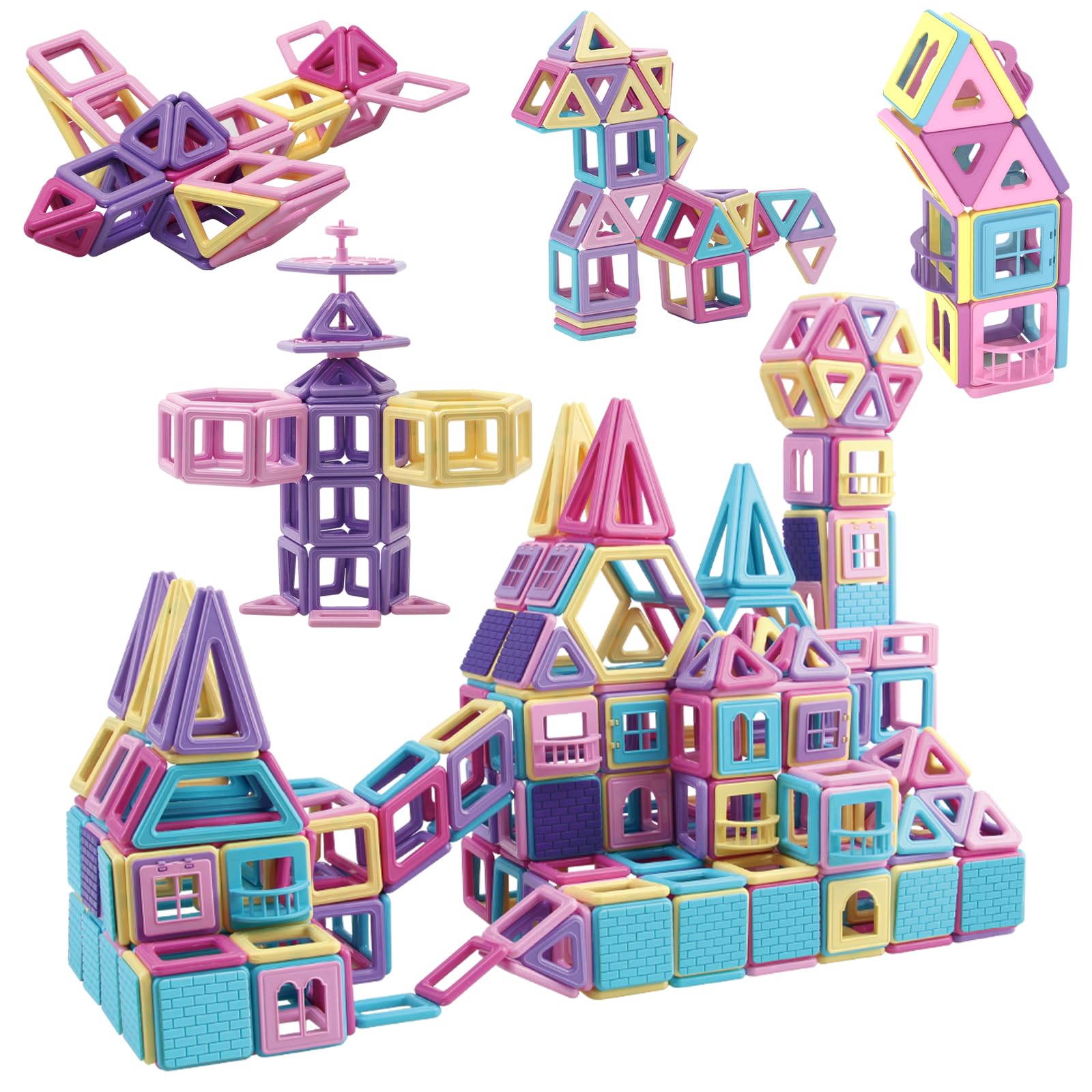 

VIXA 84-Piece Magnetic Building Blocks, Educational Toy, STEM Building Blocks, 3D Puzzle, Assembly for Toddlers, Brain Training, Spatial Awareness,