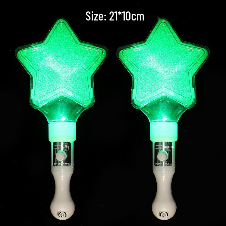 Luminous Five-Pointed Star Stick Toy for Concerts and Advertising