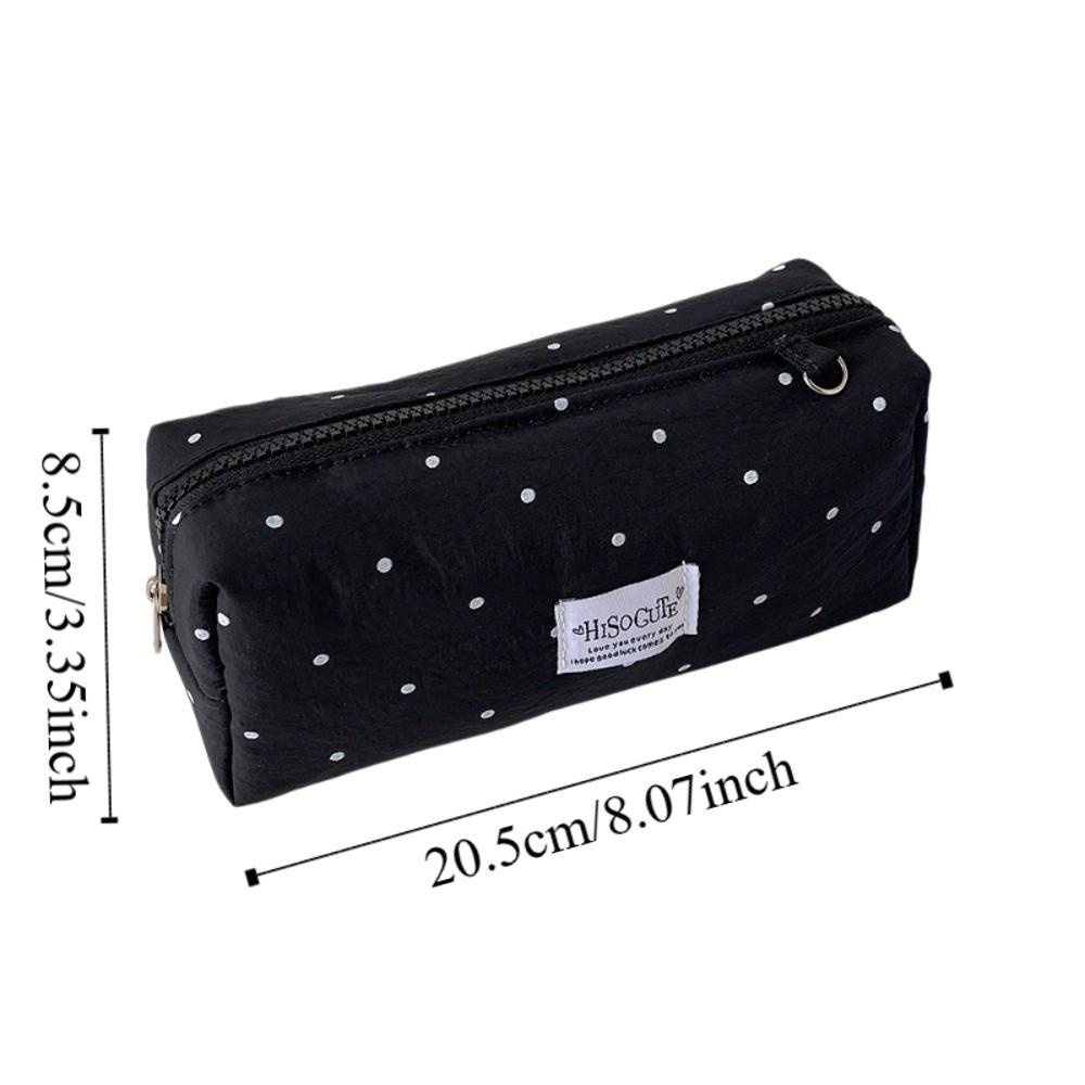 Large Capacity Y2k Dots Pencil Case Desktop Storage Cloth Stationery Bag  Office
