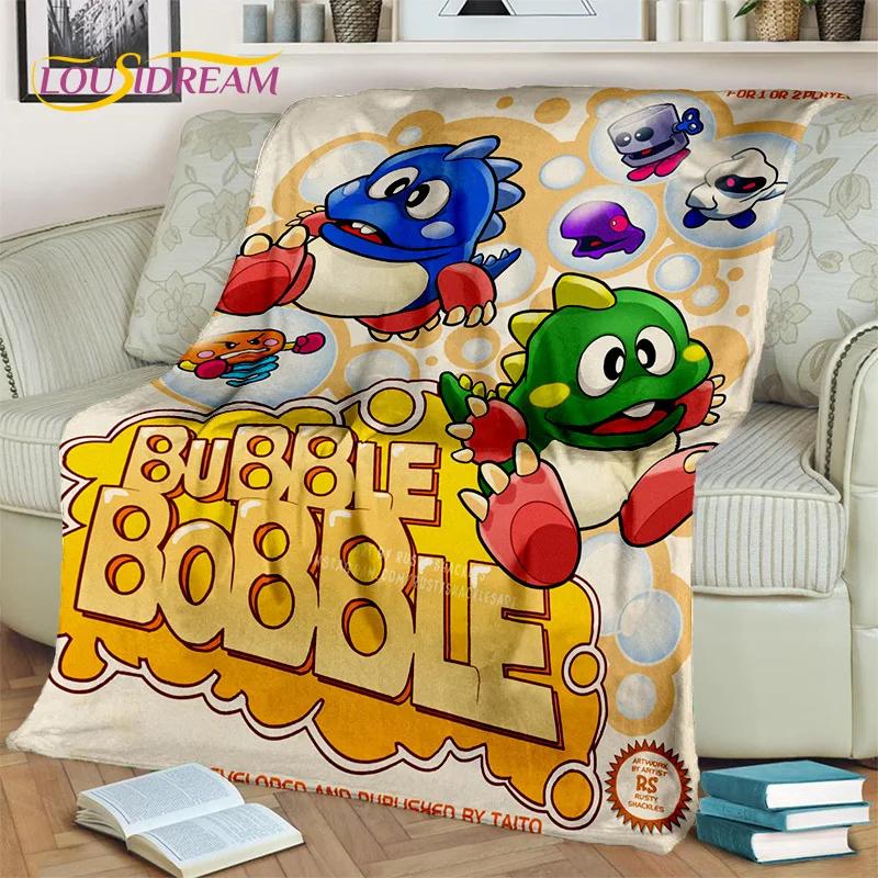 Cartoon Bubble Bobble Game Gamer 3D Blanket,Soft Throw Blanket for Home Bedroom Bed Sofa Picnic Travel Office Cover Blanket Kids