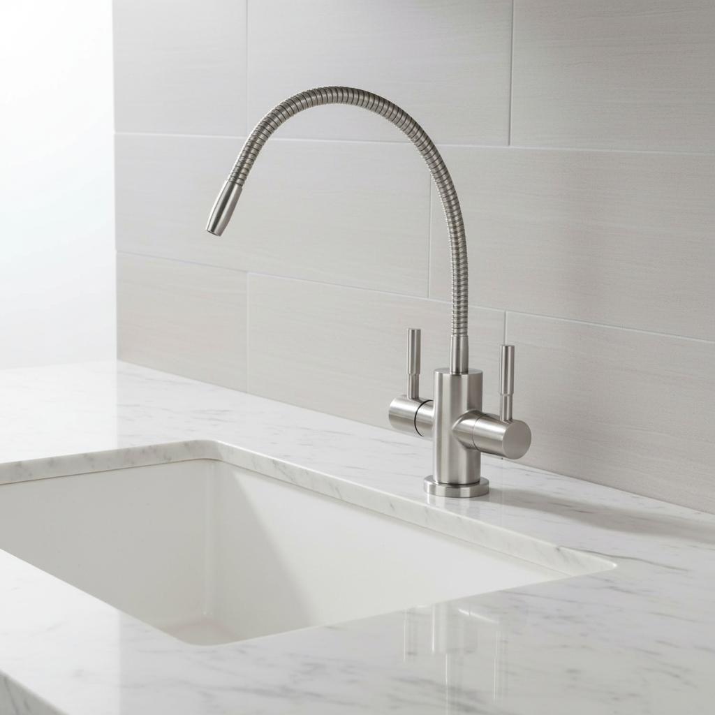 High-quality Double Faucet, Deformable, Durable, Not Easy to Rust, Easy to Install, Suitable for Multiple Scenarios серебряный
