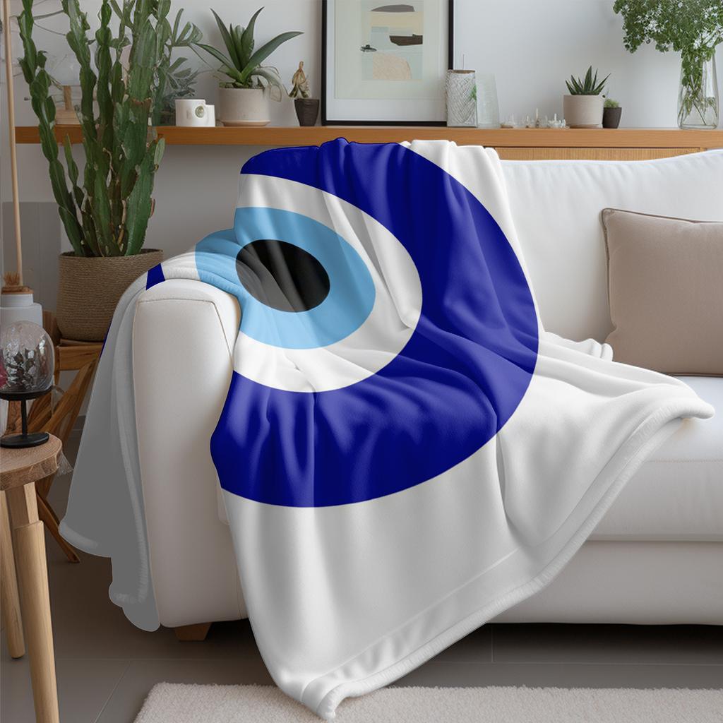Evil Eye Symbol Art Print Blanket, Sofa,Bedroom,Bed Home Office Nap Blanket ,Funny gift Thermals,Travel Blankets