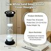 1/6 Pcs White Sand With Clear Glass Body Round Cover Perfect For Teeth Brushing Cooking Home Desktop Decoration