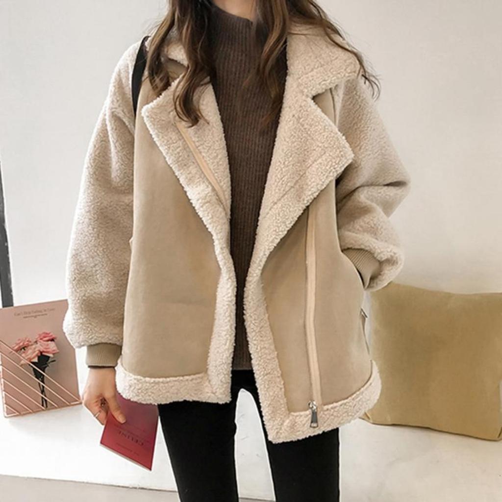 Loose Fur One-piece Suede Coat Women's Short Jacket