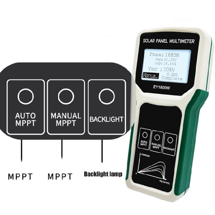 Advanced Solars Energy Tester For Photovoltaic Systems 1800W 60A Capacity Real Time Voltages Power Monitoring