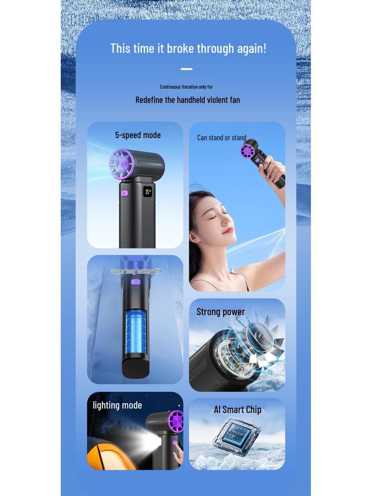 Portable Rechargeable Lithium Battery Hair Dryer for Quick Haircuts and Outdoor Use