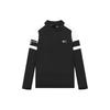 Golf Color Block Stand Collar Pullover Long Sleeve T-Shirt Men Tops Deep-Black A11M145229F-BK