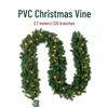 2,7 Meter grüne PVC-Weihnachtsgirlande Dekoration für Hotels & Supermärkte