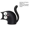 Estatua de Gato Linda Impresa en 3D Pequeña Figura de Gato con Cabeza Inclinada para Decoración de Mesa de Oficina en Casa Estante de TV Estantería