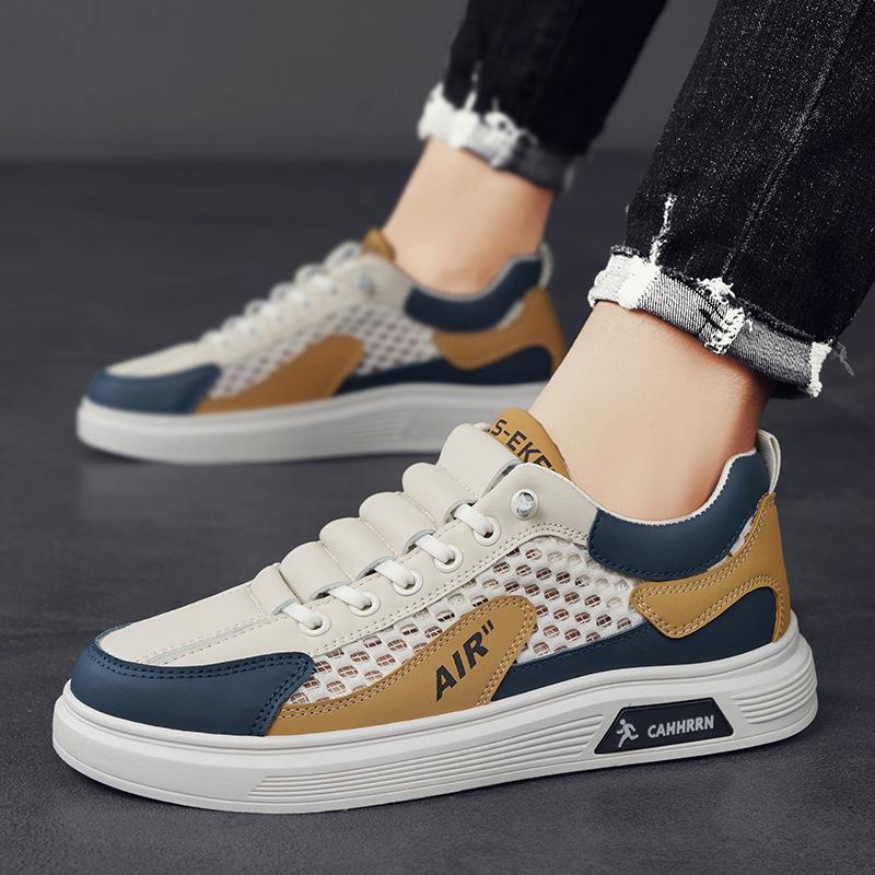2025 Summer Men's Breathable Mesh Casual Board Shoes - Fashionable & Versatile