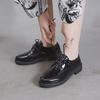 Black Retro British Style Small Leather Shoes Spring New Single Shoes Female Student Flat Bottom Hong Kong Style Casual Loafers