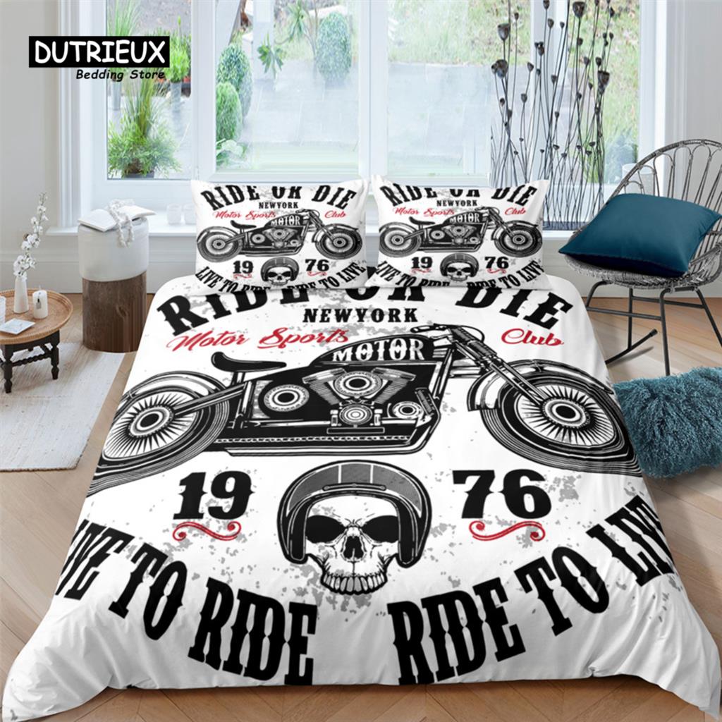 3D Motor Club Print Home Living Luxury 2/3Pcs Comfortable Duvet Cover Pillowcase Bedding Sets Queen And King Eu/Us/Au Size