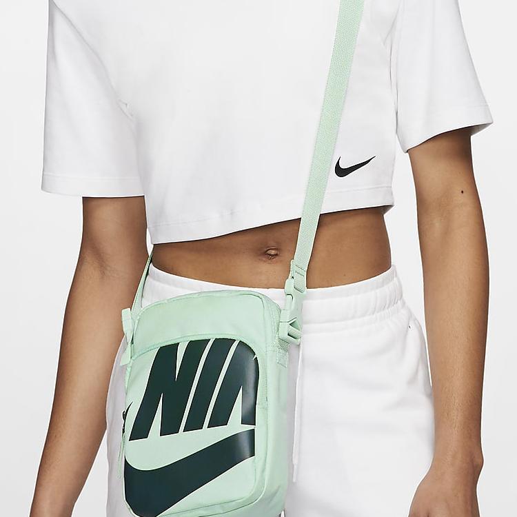New Nike Heritage Polyester Shoulder Bag, Crossbody Bag Regular Unisex Green BA6344-321