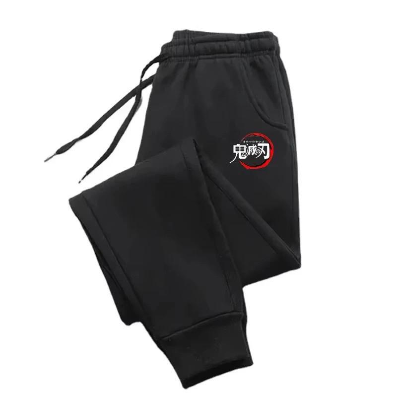 Mens Winter Japanese Anime 2D Print Sweatpants - Warm Comfort