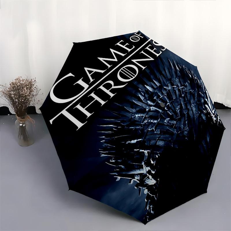 1pc Game of Thrones Automatic Folding Umbrella - Compact 8-Rib Design, Durable Plastic & Iron1309L