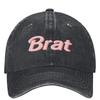 Brat Baseball Cap Charli XCX Album Pink Casual Couple Women Hip Hop Hats Design Outdoor Sports Baseball Caps Birthday Gift