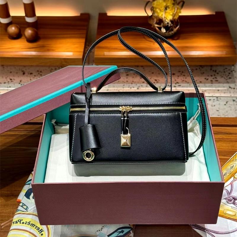 Box Crossbody Bag Genuine Leather Minimalist Fashion Shoulder Women Daily Use