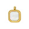 CARLIDANA Fashion Jewelry Pendant Stainless Steel Charm Square Round Heart Love White Shell Pendants for Jewelry Making DIY